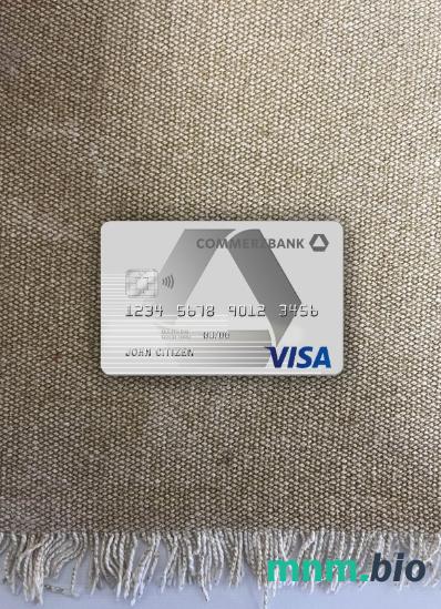 Germany Commerzbank Visa Card wygląd fotograficzny skan PSD + zdjęcie